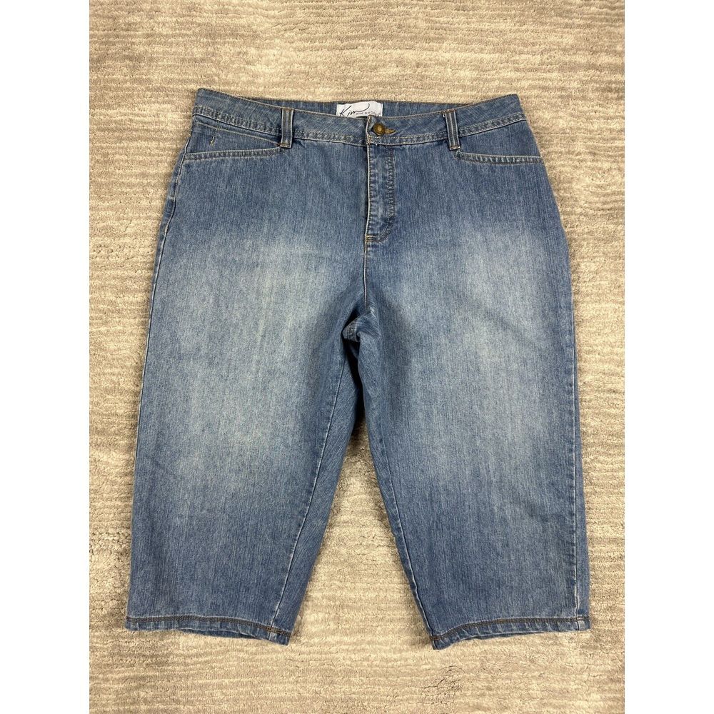 Kim Rogers Medium Wash Denim Capris
